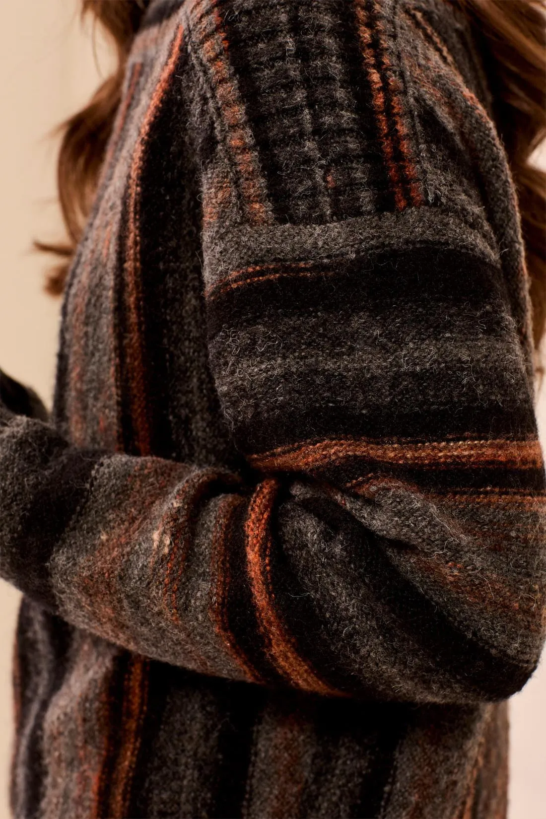 Yarn Dye Boat Neck Long Sleeve Sweater-M steel sold by Tribal product image thumbnail 3