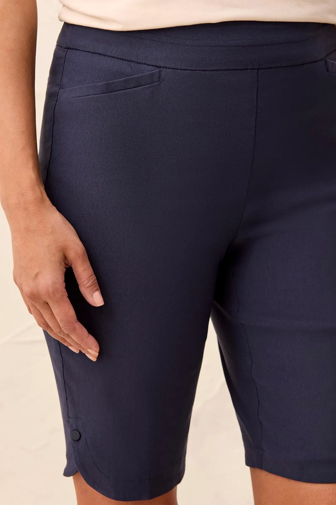 Year Round Basics Flatten It® Tummy Control Pull-On Shorts-Jet blue sold by Tribal product image thumbnail 3