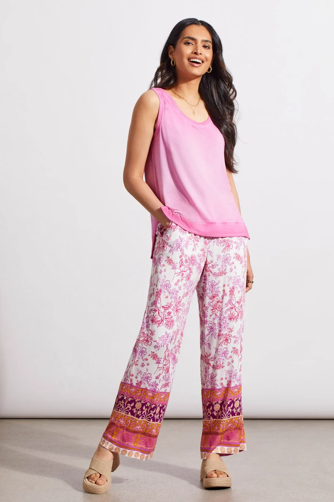 HIGH-LOW TANK TOP-Hi pink sold by Tribal