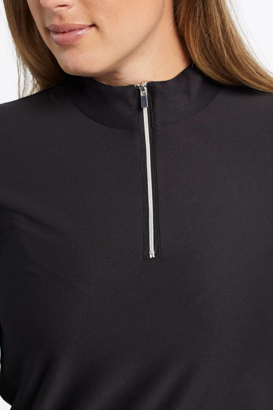UPF 50+ High Performance Quarter-Zip Long Sleeve Pullover-Black sold by Tribal product image thumbnail 3