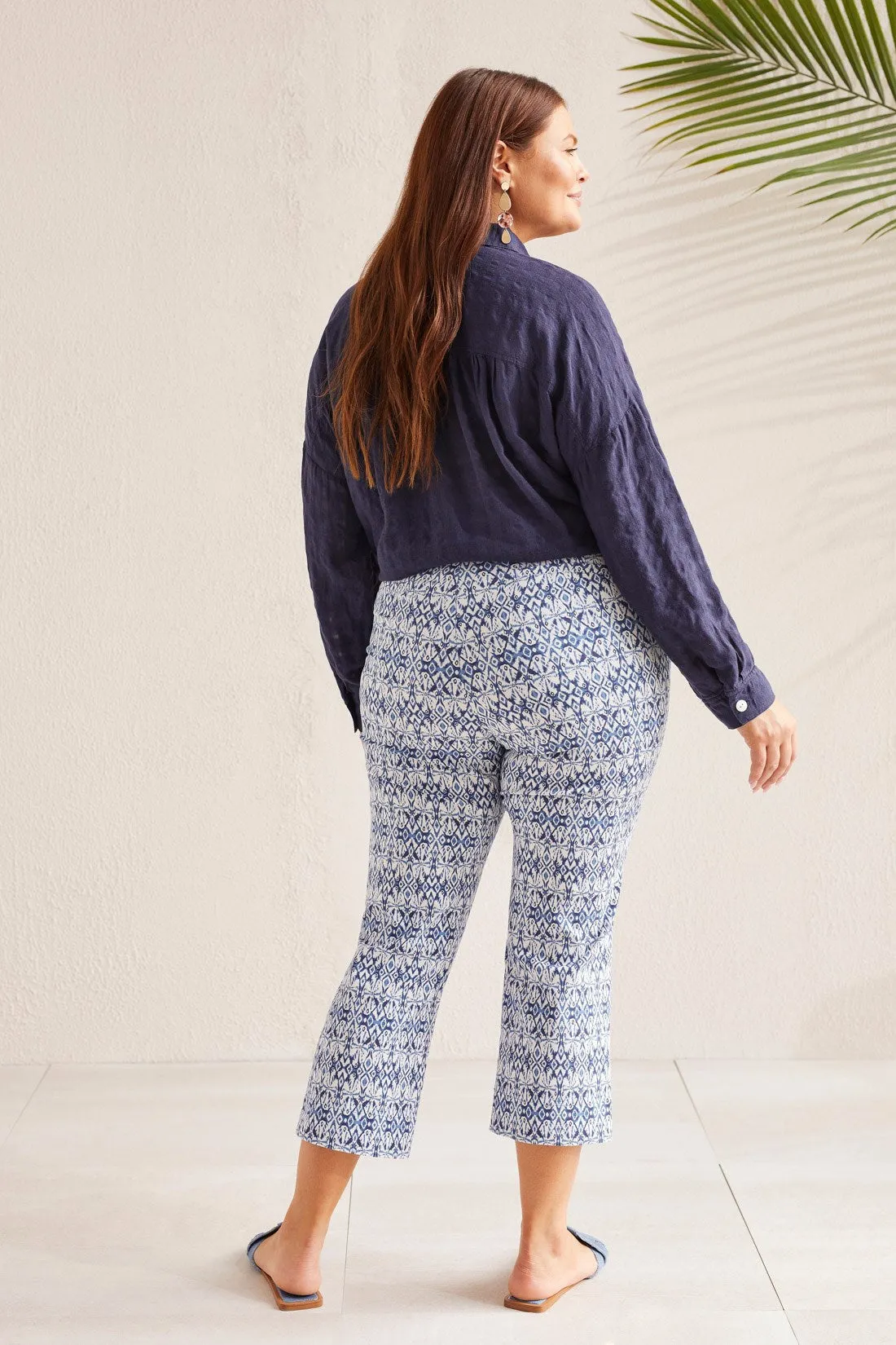 PRINTED PULL-ON KICK FLARE CAPRI-Bluestar sold by Tribal product image thumbnail 3