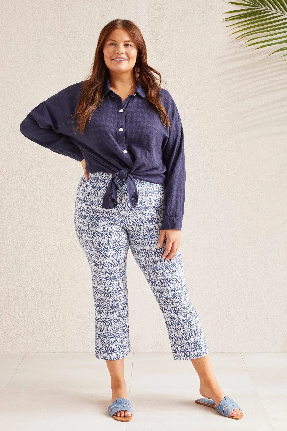 PRINTED PULL-ON KICK FLARE CAPRI-Bluestar sold by Tribal product image thumbnail 4