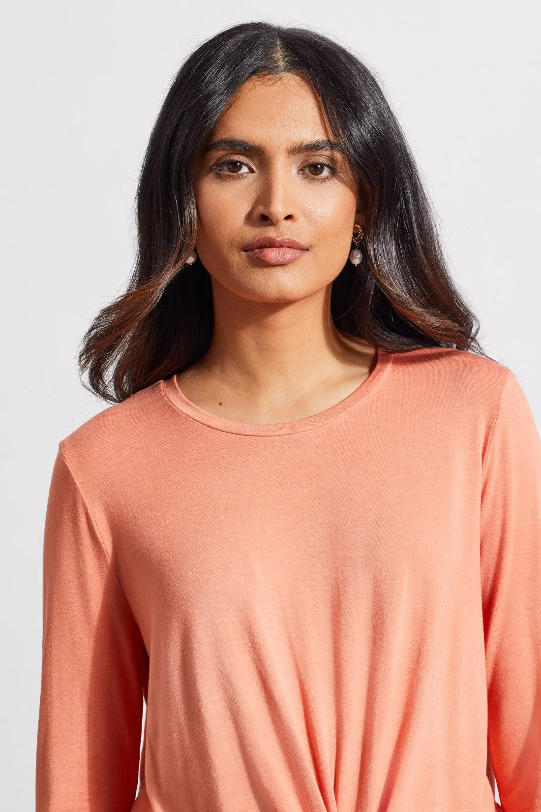 STRETCH CREW NECK TOP WITH TWIST FRONT-Cyder sold by Tribal product image thumbnail 2