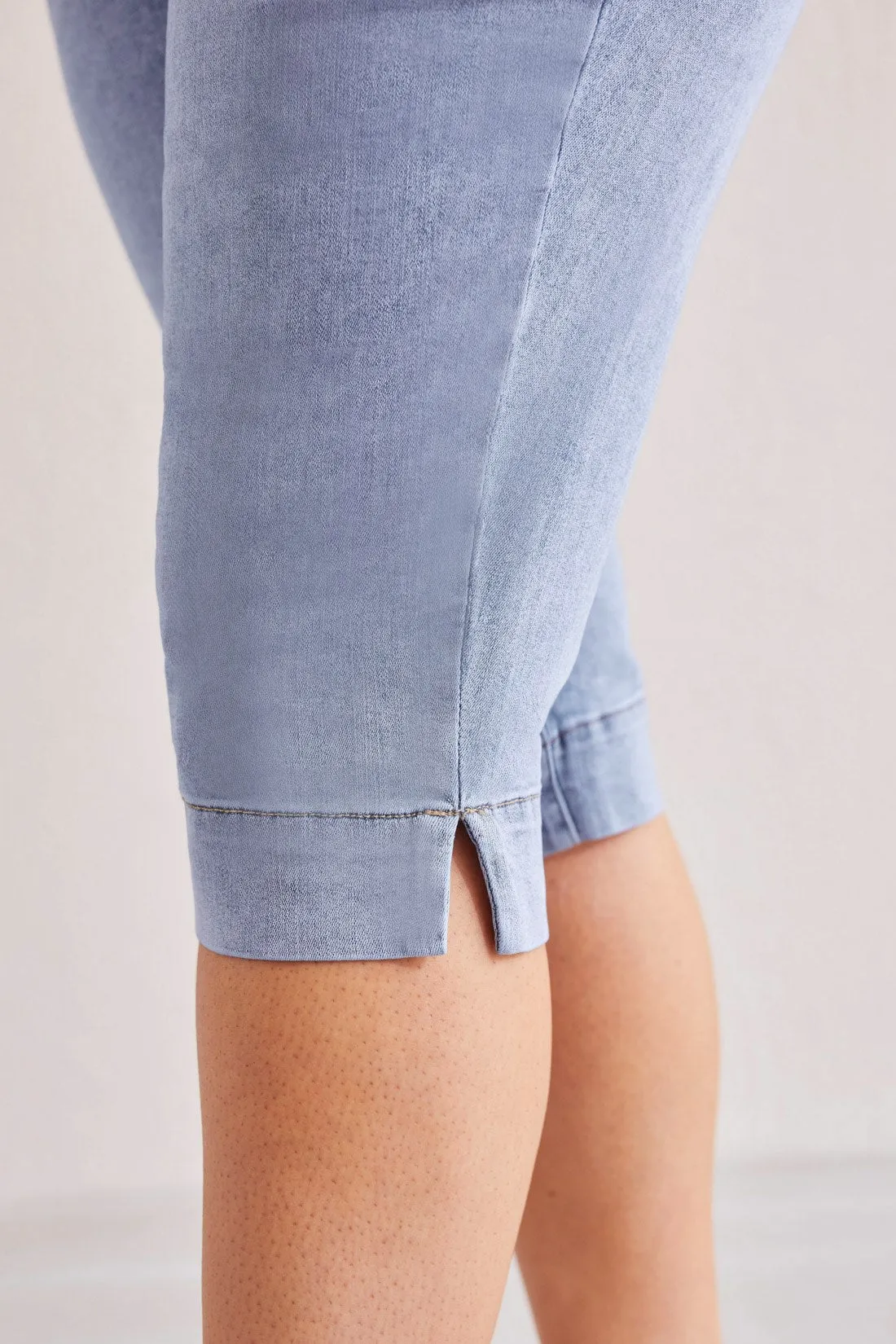 AUDREY PULL-ON CAPRI WITH SIDE SLITS-Vistablue sold by Tribal product image thumbnail 3