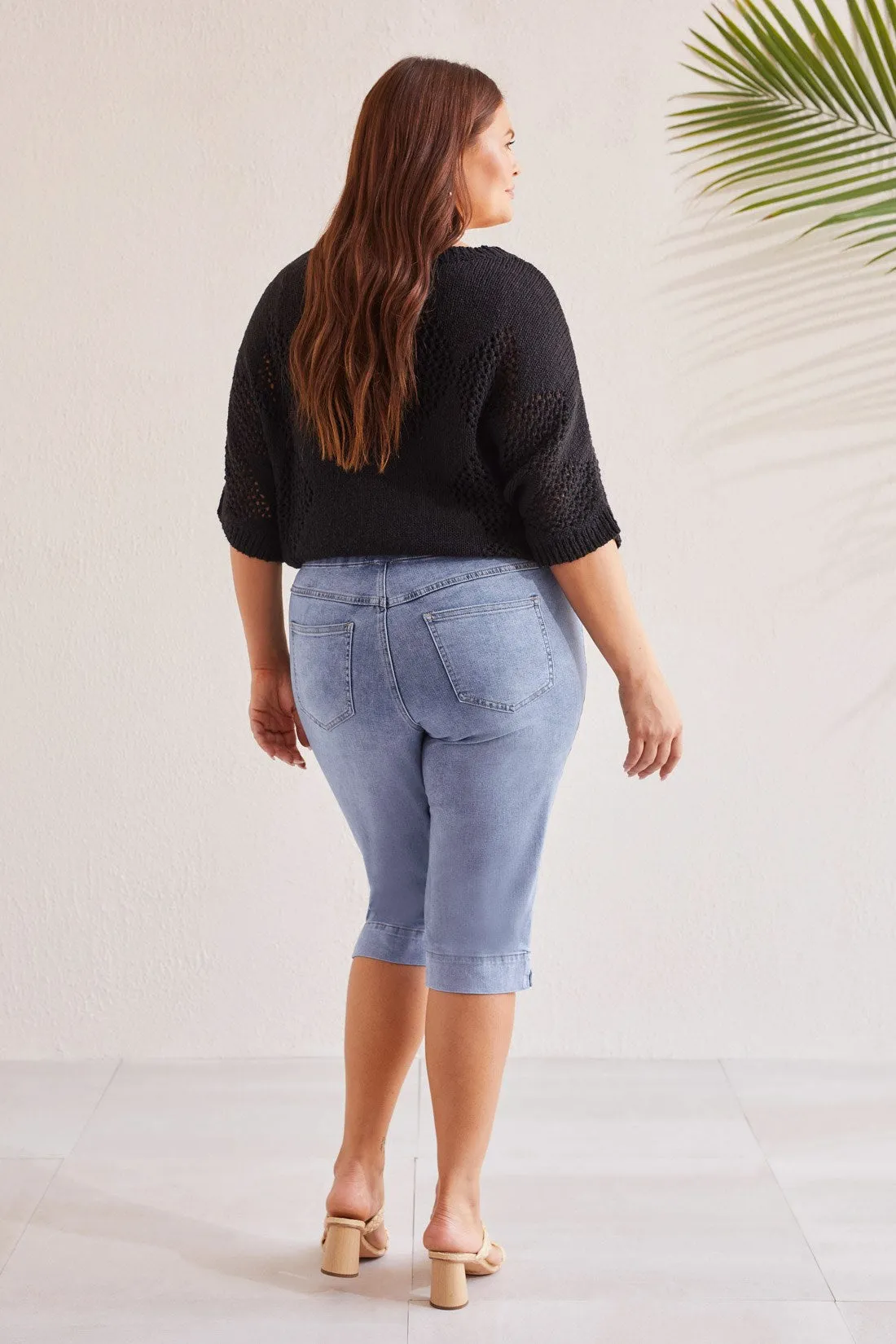 AUDREY PULL-ON CAPRI WITH SIDE SLITS-Vistablue sold by Tribal product image thumbnail 4