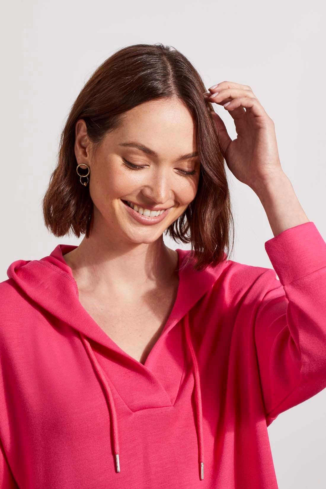 HOODED DOLMAN TUNIC-Raspberry sold by Tribal product image thumbnail 3