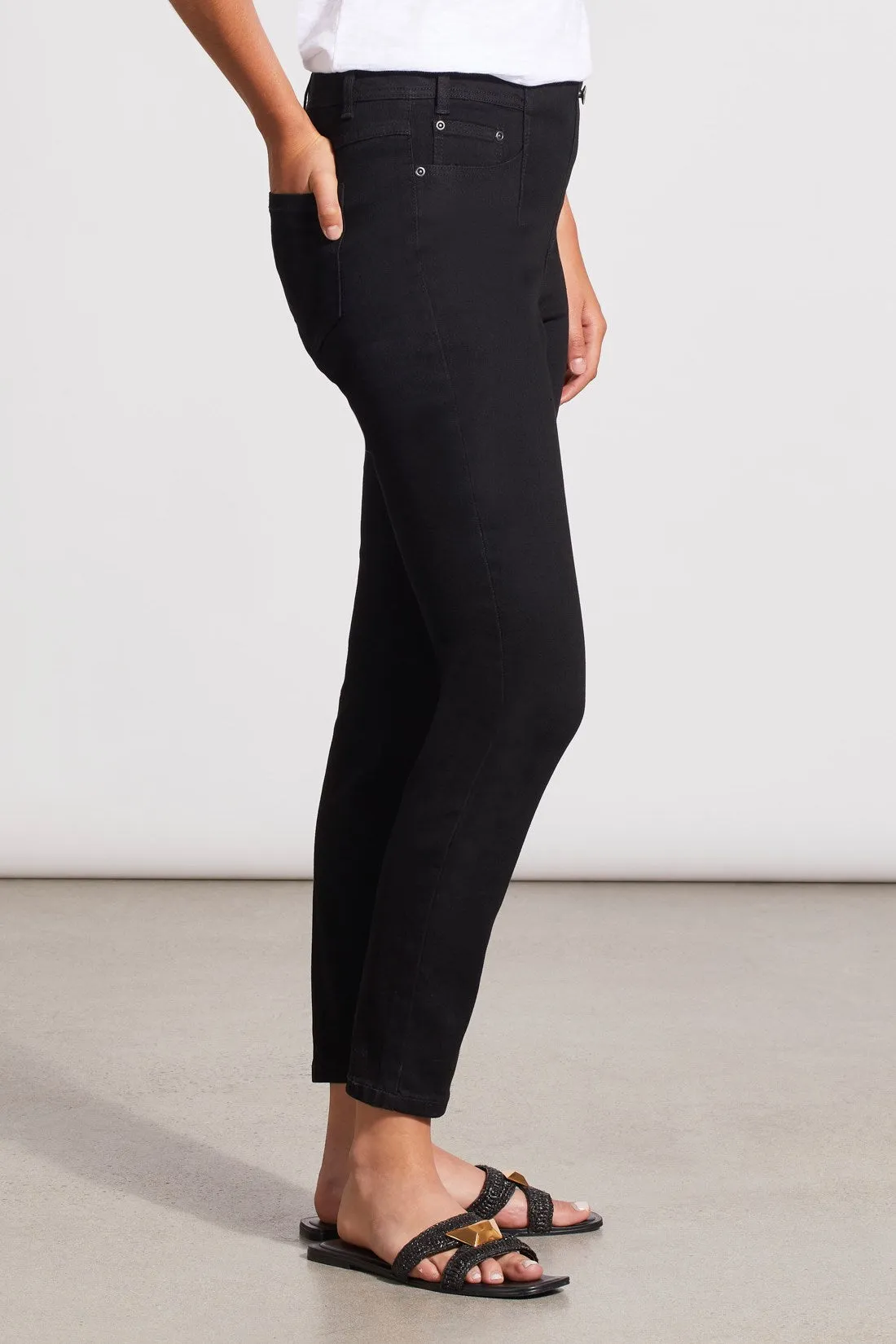 AUDREY ICON PULL-ON ANKLE SKINNY JEANS-Black sold by Tribal product image thumbnail 2