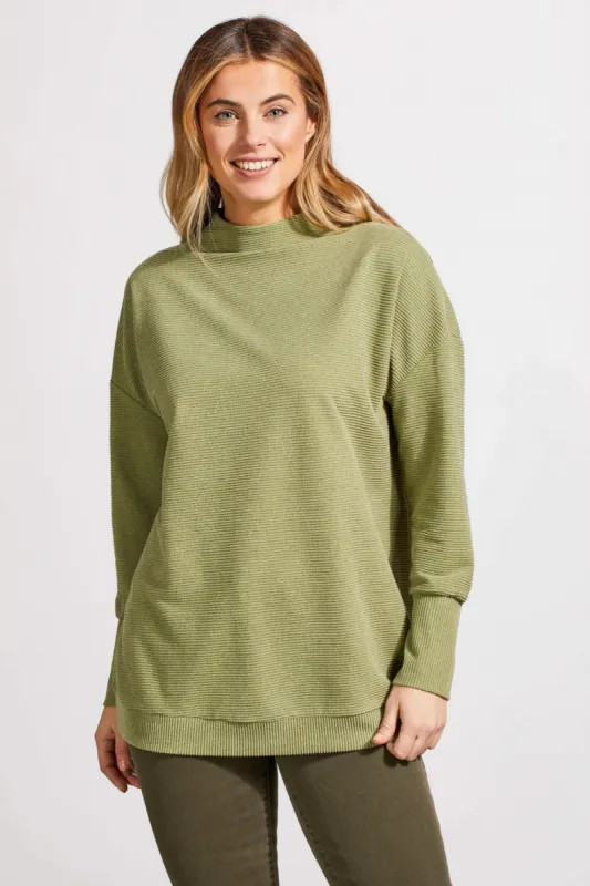Funnel Neck Tunic-H Clover Leaf sold by Tribal