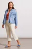 CROPPED DENIM SHACKET WITH POCKETS-Sky blue sold by Tribal