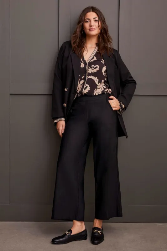 FLATTEN IT® PULL-ON PALAZZO ANKLE PANTS-Black sold by Tribal