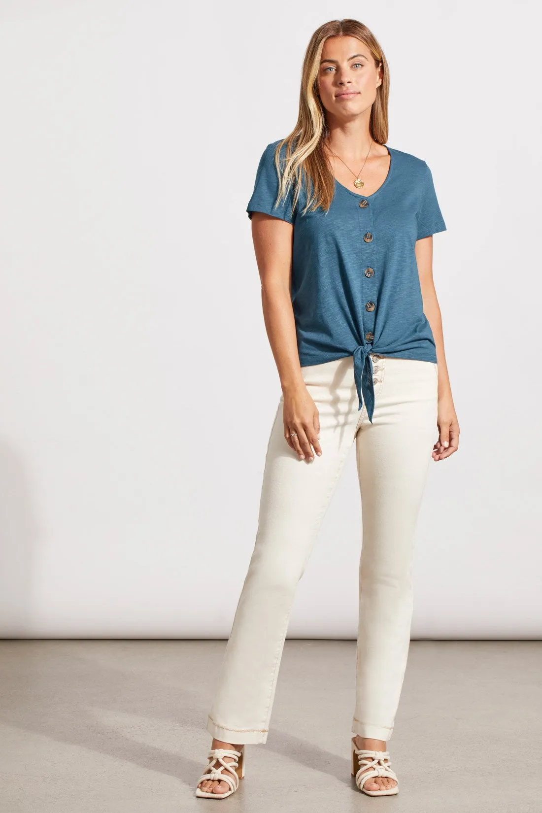 BUTTON KNOT-HEM TOP-Atlantic sold by Tribal product image thumbnail 2