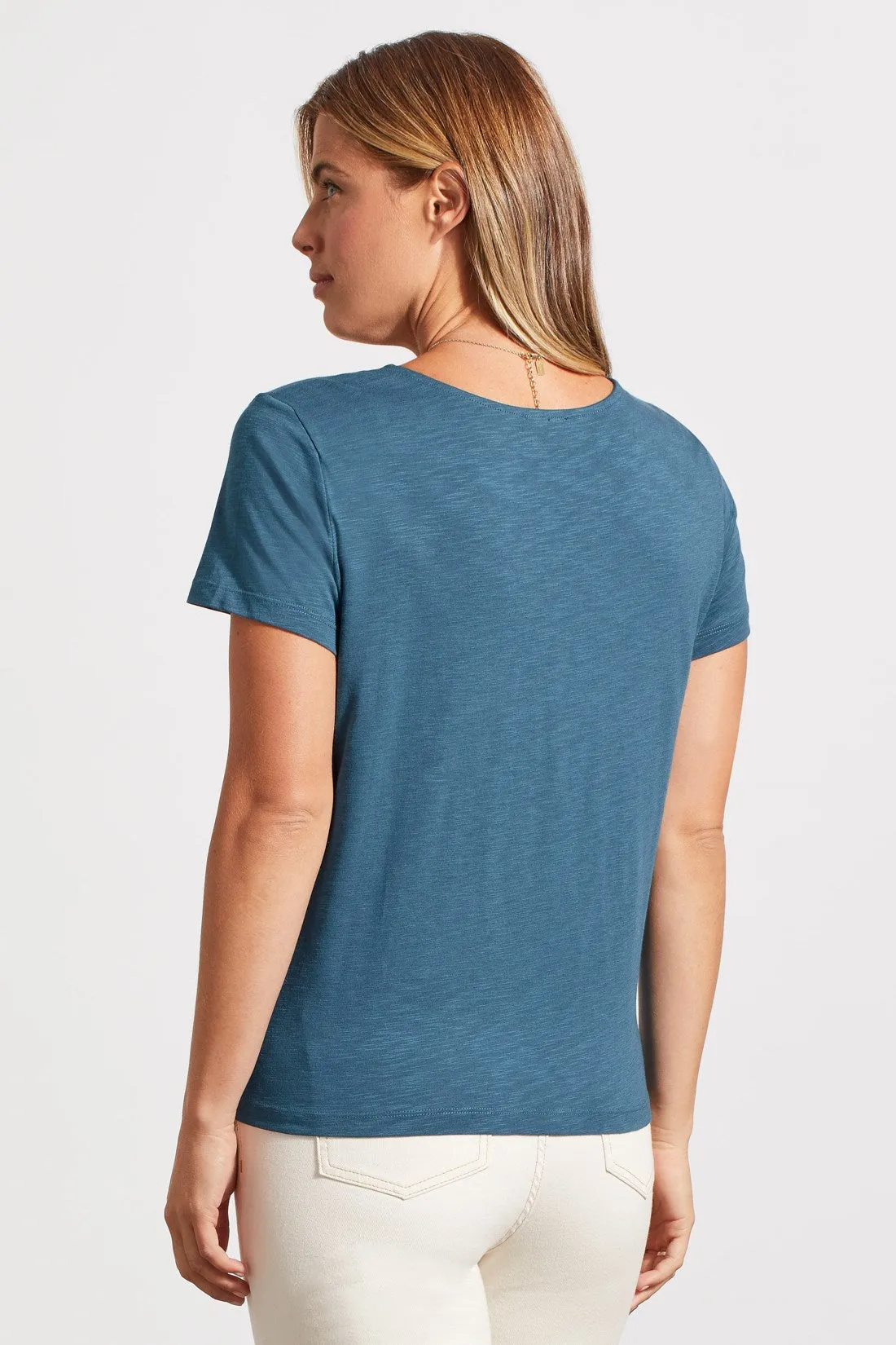 BUTTON KNOT-HEM TOP-Atlantic sold by Tribal product image thumbnail 4