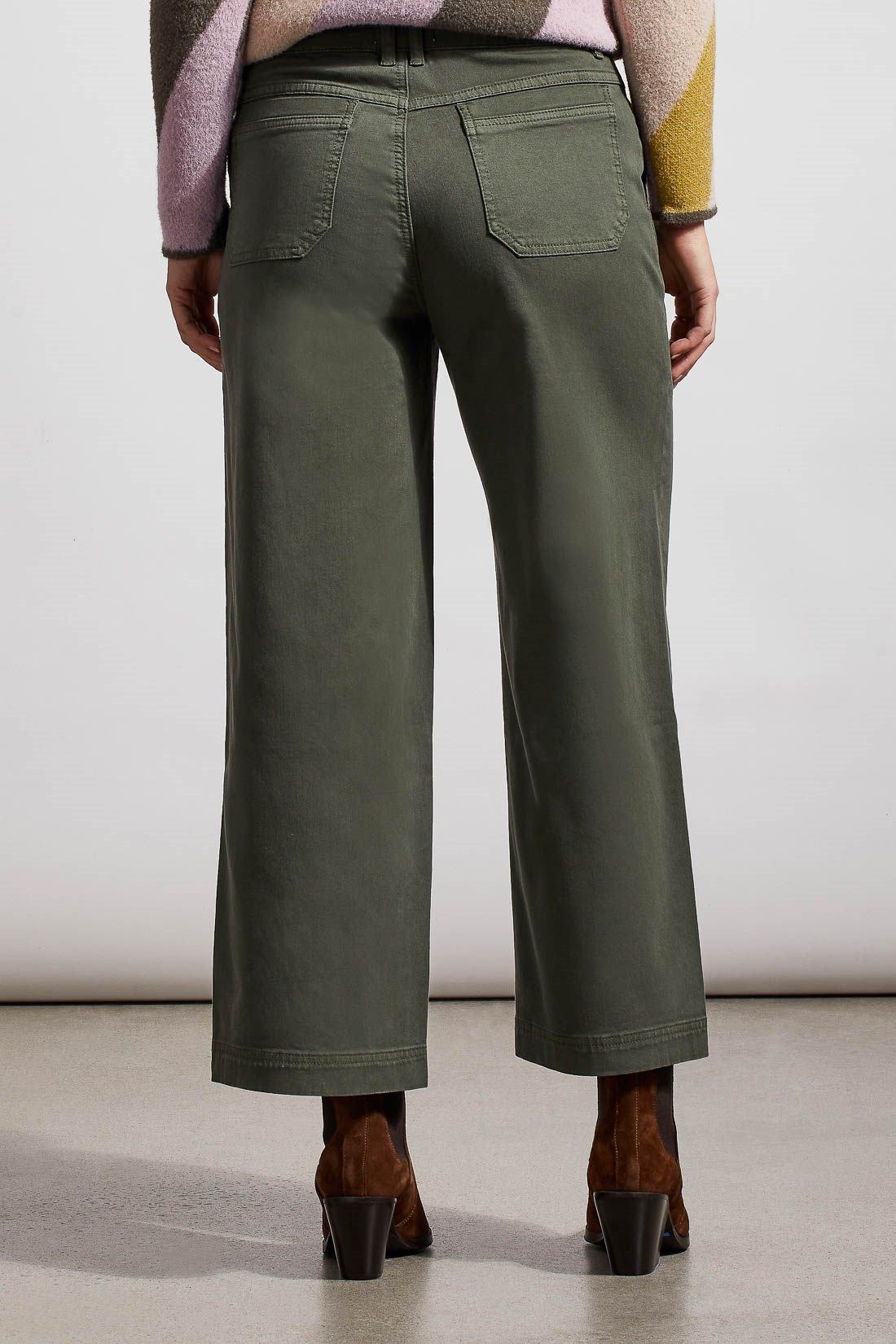 AUDREY BUTTON UP WIDE LEG JEANS-Dk. cedar sold by Tribal product image thumbnail 4