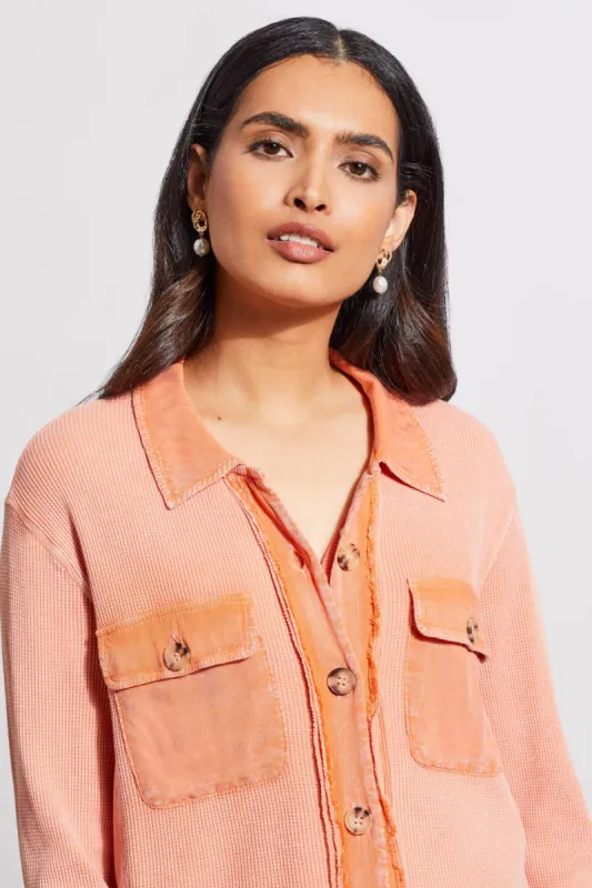 VINTAGE WASH WAFFLE SHACKET  -Cyder sold by Tribal