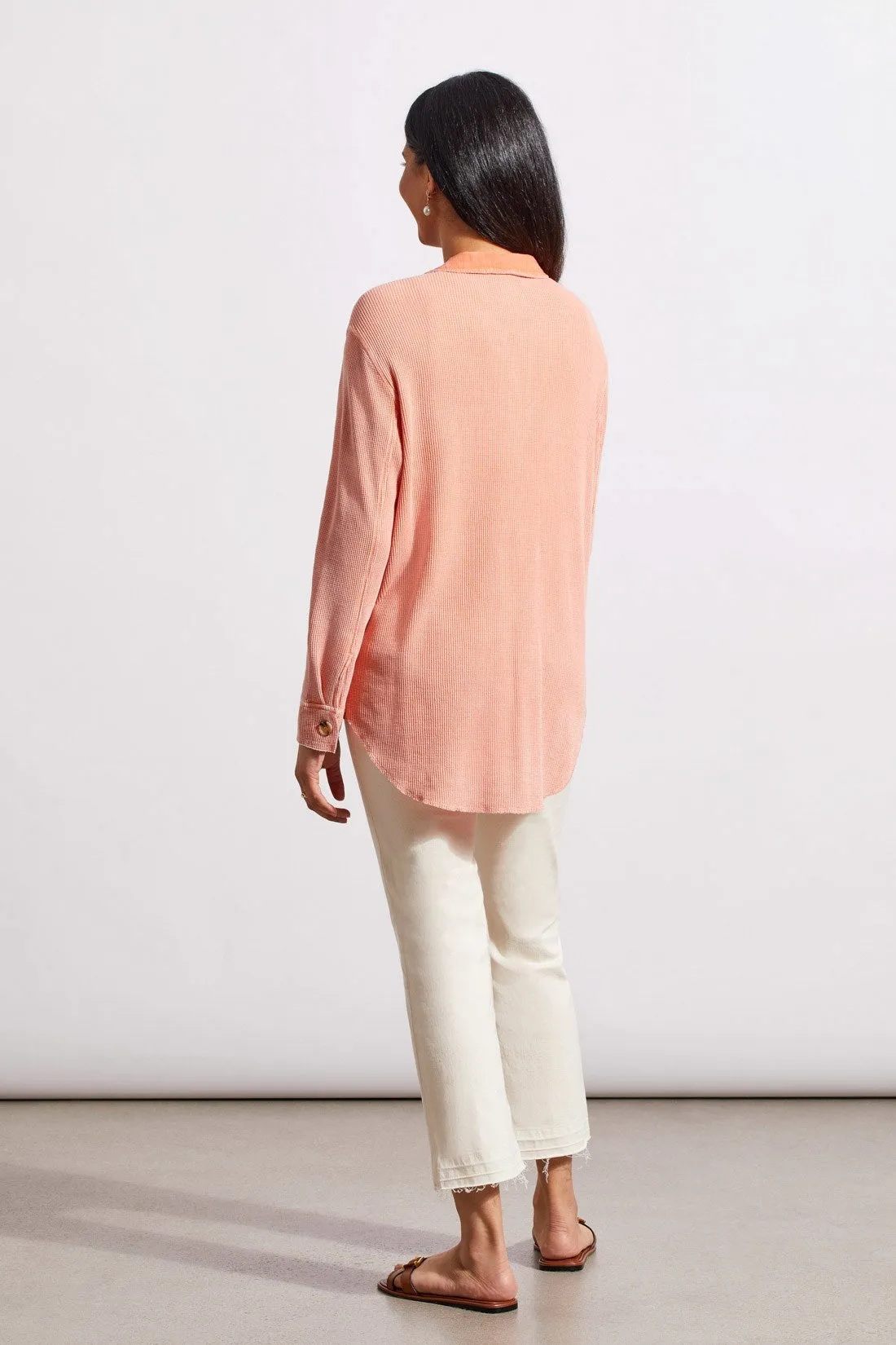 VINTAGE WASH WAFFLE SHACKET -Cyder sold by Tribal product image thumbnail 4