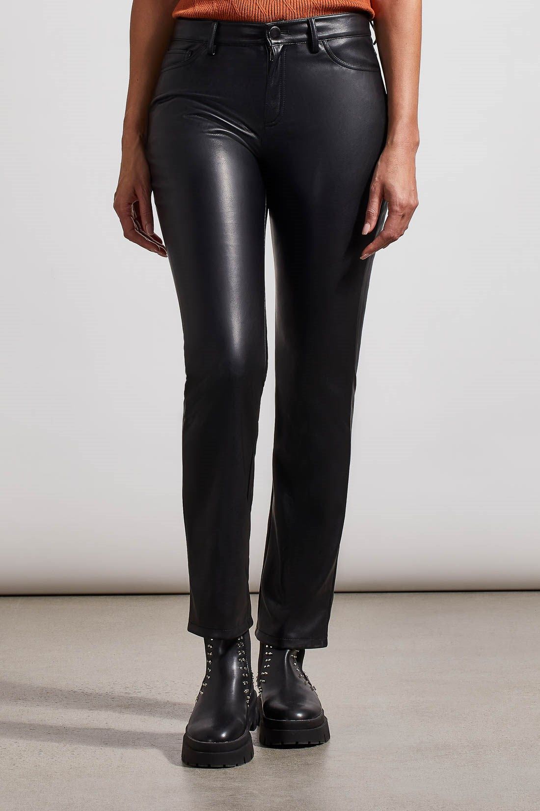 VEGAN LEATHER PANTS-Black sold by Tribal