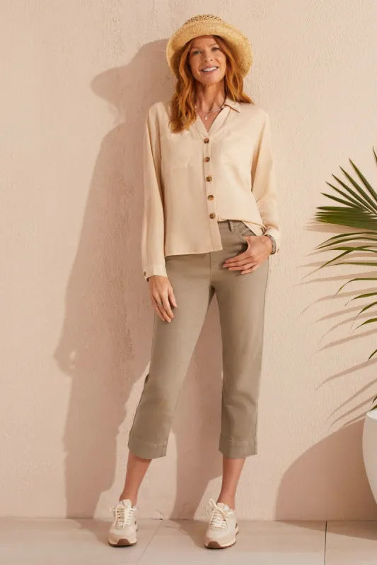 LONG SLEEVE BUTTON-UP BLOUSE-Frenchoak sold by Tribal