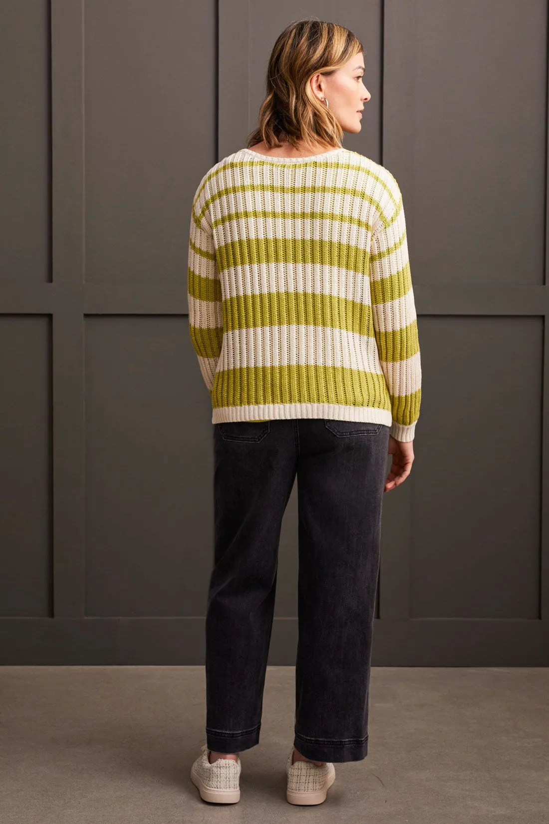 Wear 2 Ways Crew Neck Cardigan Sweater-Pistachio sold by Tribal product image thumbnail 4