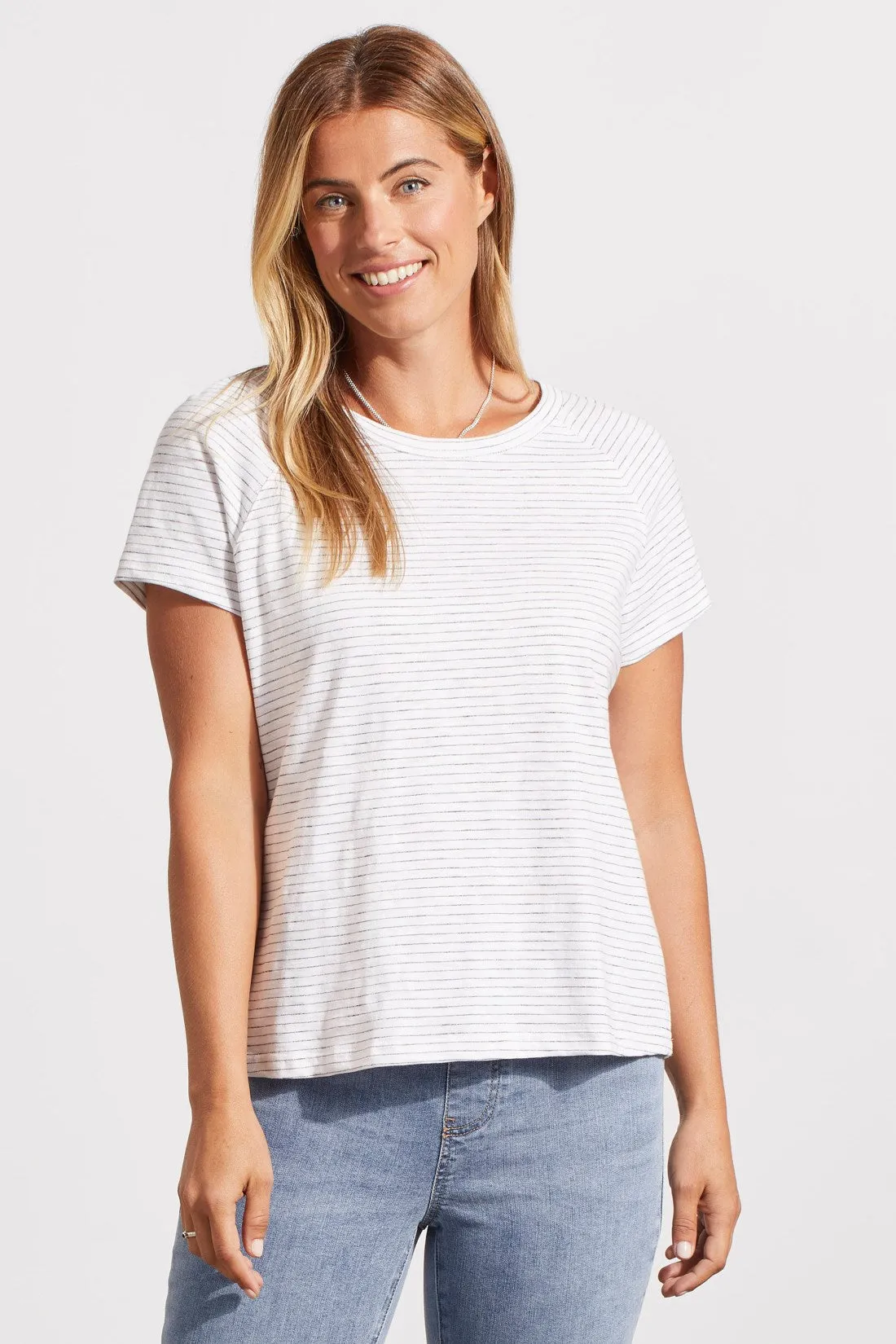 SHORT SLEEVE RAGLAN TOP-Black sold by Tribal