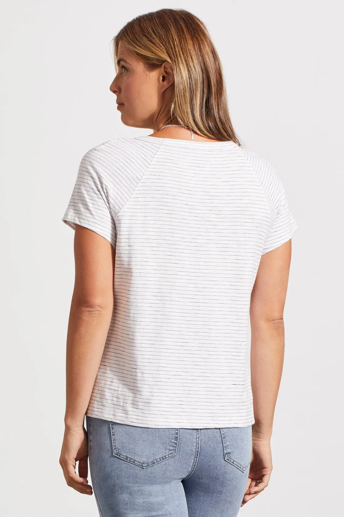 SHORT SLEEVE RAGLAN TOP-Black sold by Tribal product image thumbnail 4