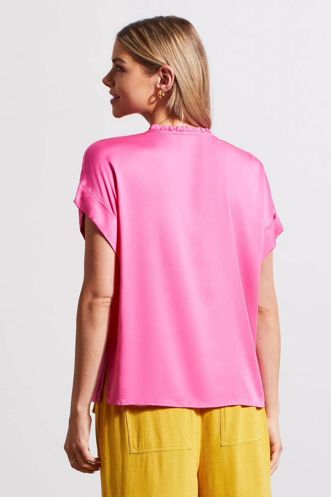 SATIN EFFECT SUMMER BLOUSE-Hi pink sold by Tribal product image thumbnail 4