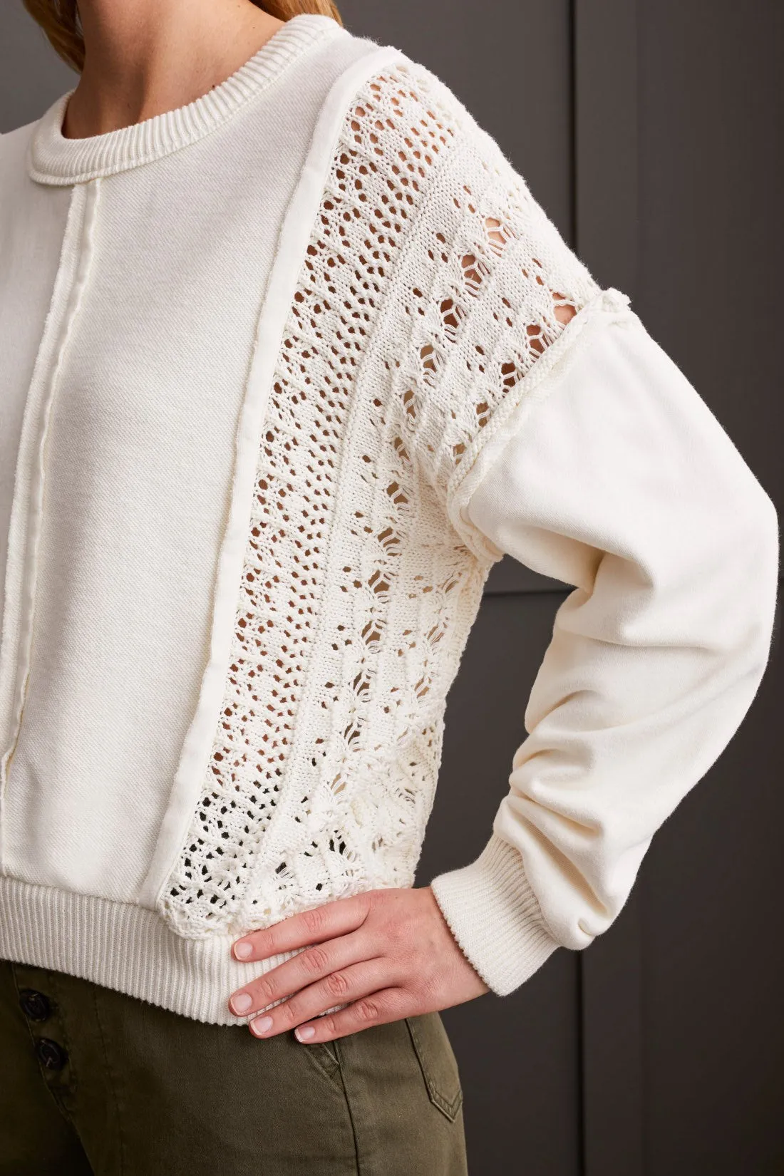 Stonewash Mix Media Raglan Pullover-Eggshell sold by Tribal product image thumbnail 4