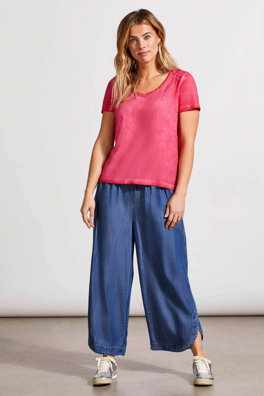 SOFT TOUCH COTTON MIXED MEDIA TOP-Party punch sold by Tribal