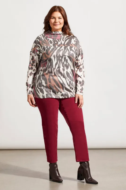 Drop Shoulder Funnel Neck Top-Deeprose sold by Tribal