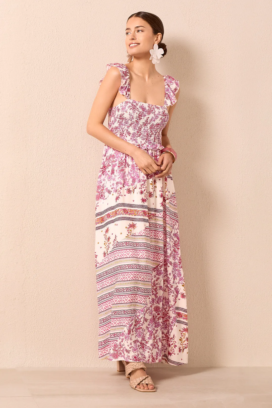 ON-AND-OFF SHOULDER MAXI DRESS-Fruitpunch sold by Tribal