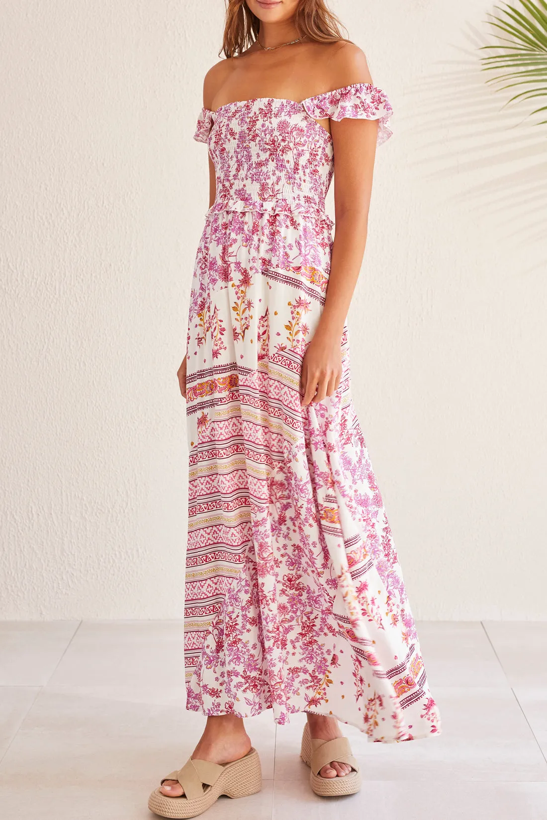 ON-AND-OFF SHOULDER MAXI DRESS-Fruitpunch sold by Tribal product image thumbnail 3