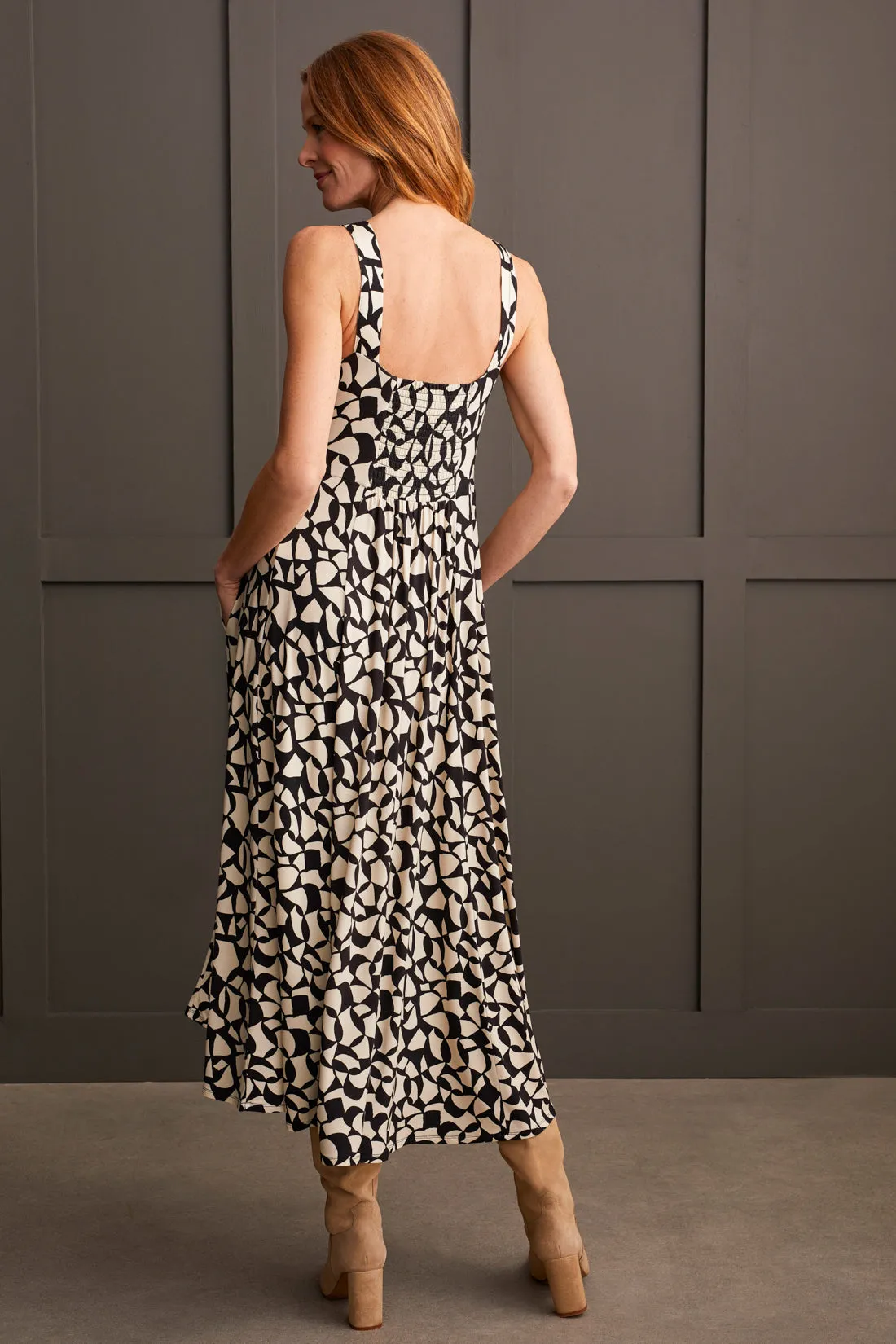 PRINTED SLEEVELESS HIGH LOW DRESS-Frostgrey sold by Tribal product image thumbnail 3