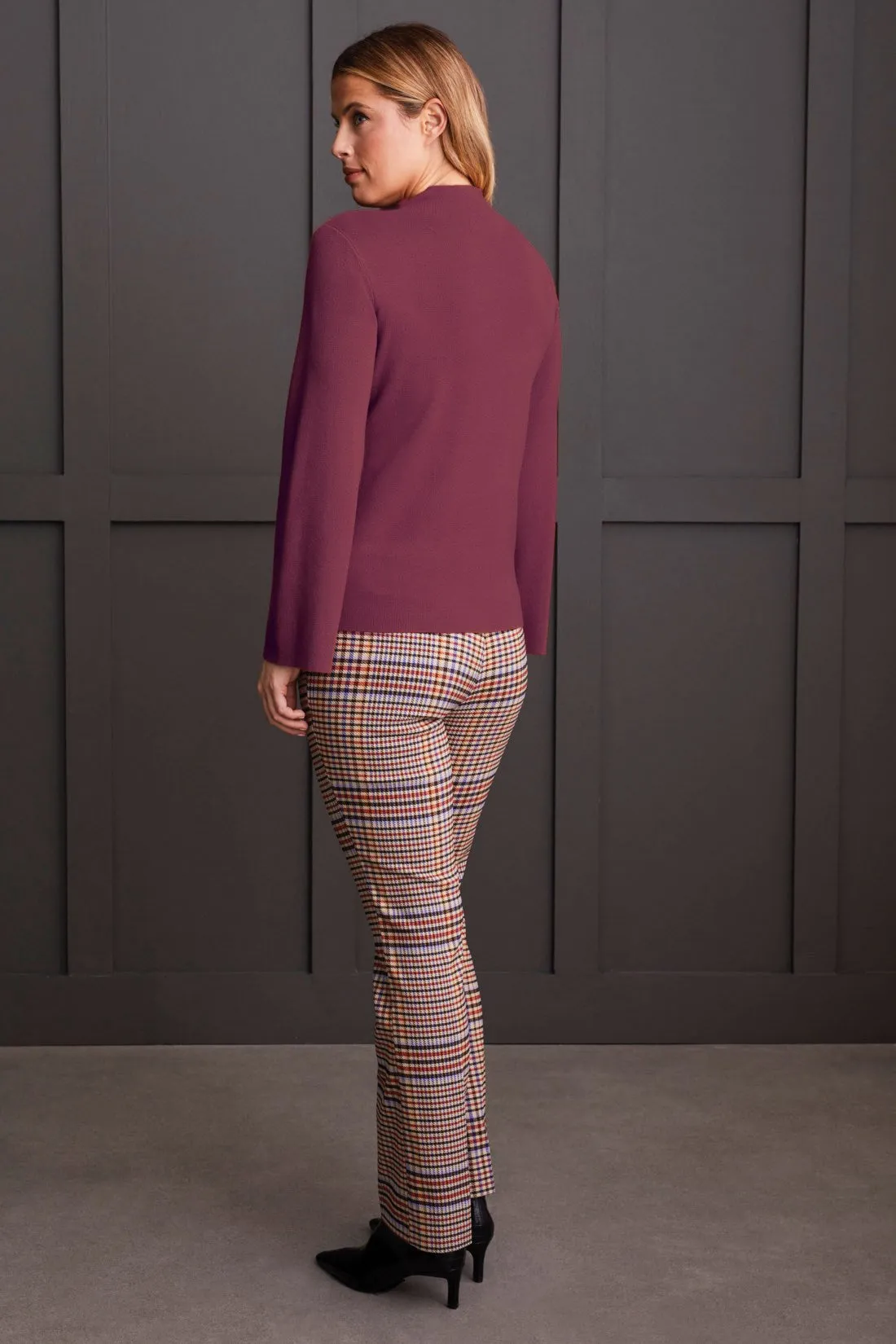 Long Sleeve Funnel Neck Sweater-Bordeaux sold by Tribal product image thumbnail 2