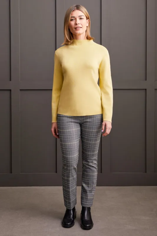 Long Sleeve Funnel Neck Sweater-Celery sold by Tribal