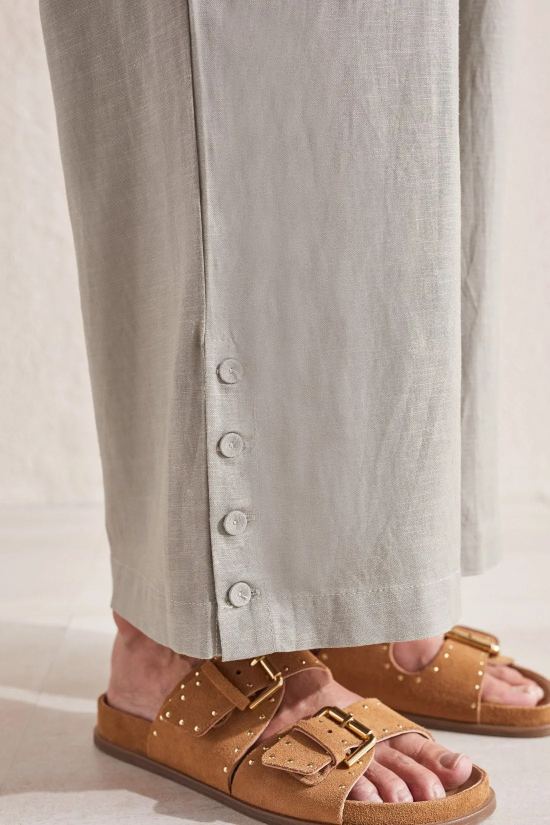 PULL-ON ANKLE PANT WITH HEM VENT-Driedsage sold by Tribal product image thumbnail 3