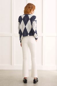 STRETCH CORDUROY 31 INCH BOOTCUT PANTS-Cream sold by Tribal