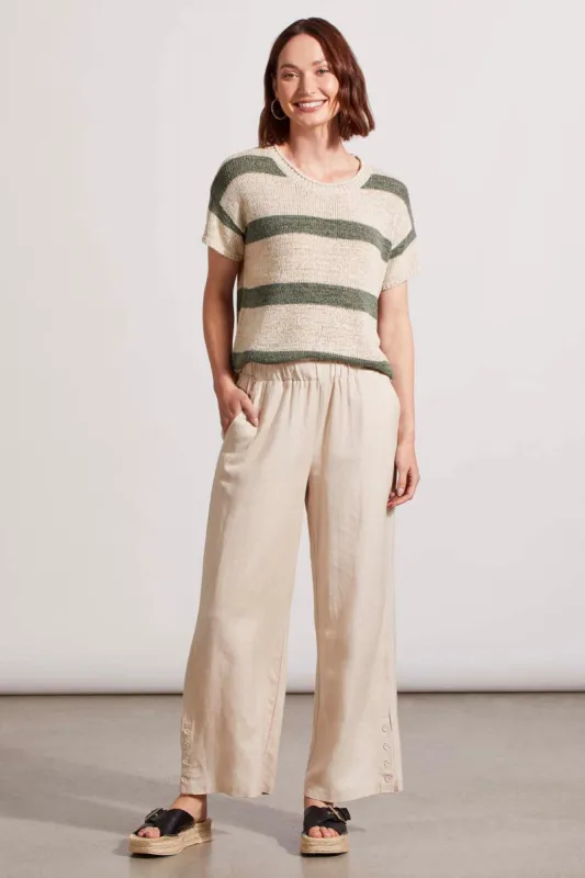 PULL-ON ANKLE PANT WITH HEM VENT-Frenchoak sold by Tribal