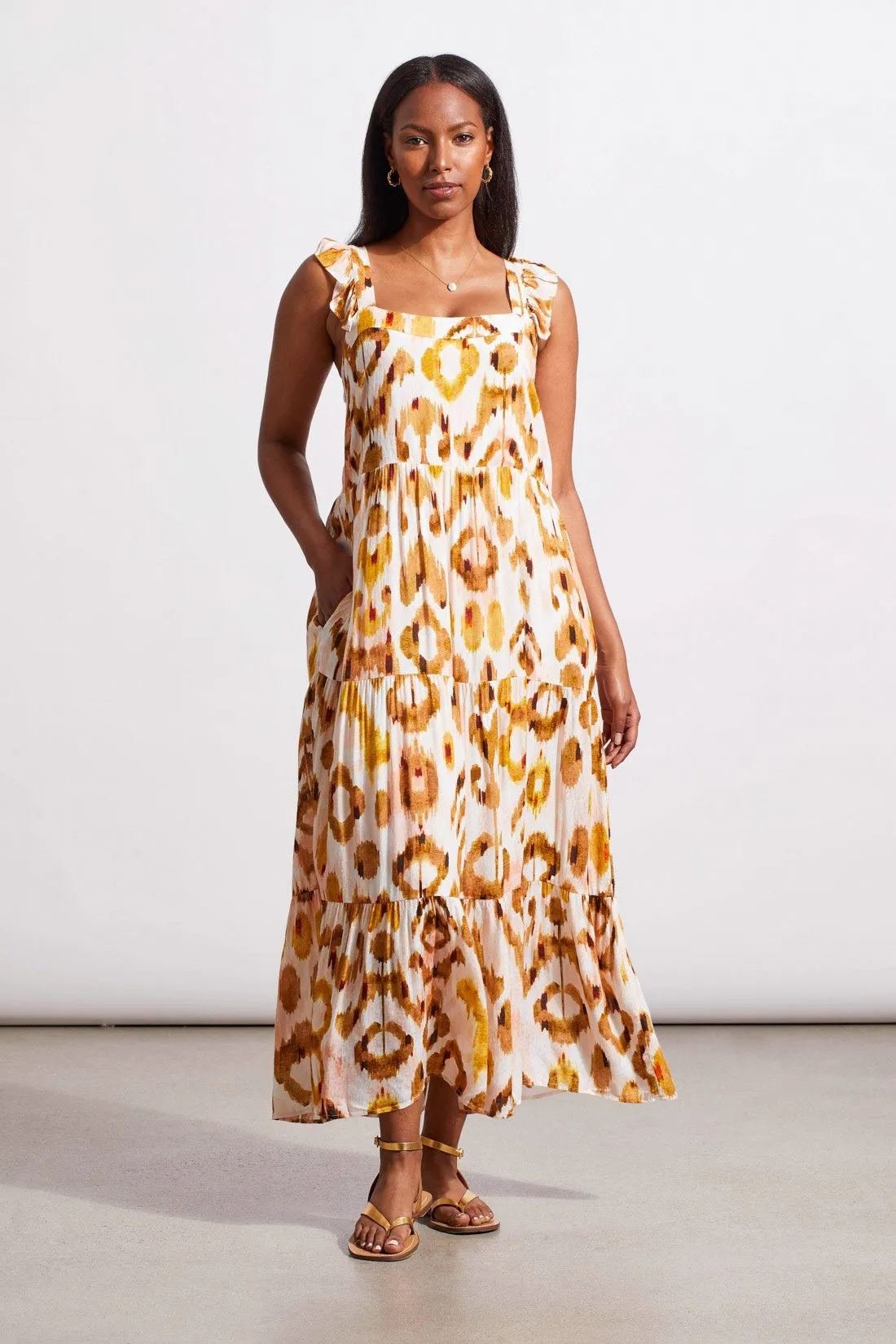 FLUTTER STRAP MAXI DRESS-Walnut sold by Tribal product image thumbnail 3