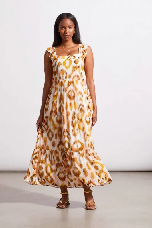 FLUTTER STRAP MAXI DRESS-Walnut sold by Tribal