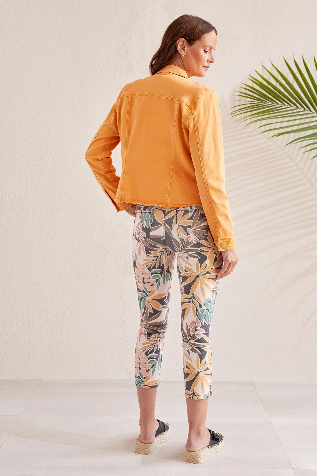 BUTTON-UP JACKET WITH RAW EDGE HEM-Apricottan sold by Tribal product image thumbnail 4