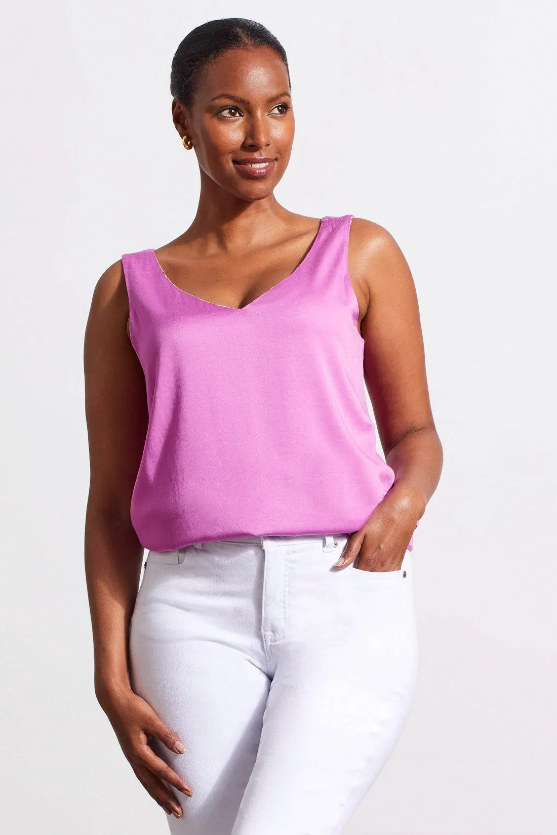 REVERSIBLE V-NECK CAMI-Mauvelush sold by Tribal product image thumbnail 3