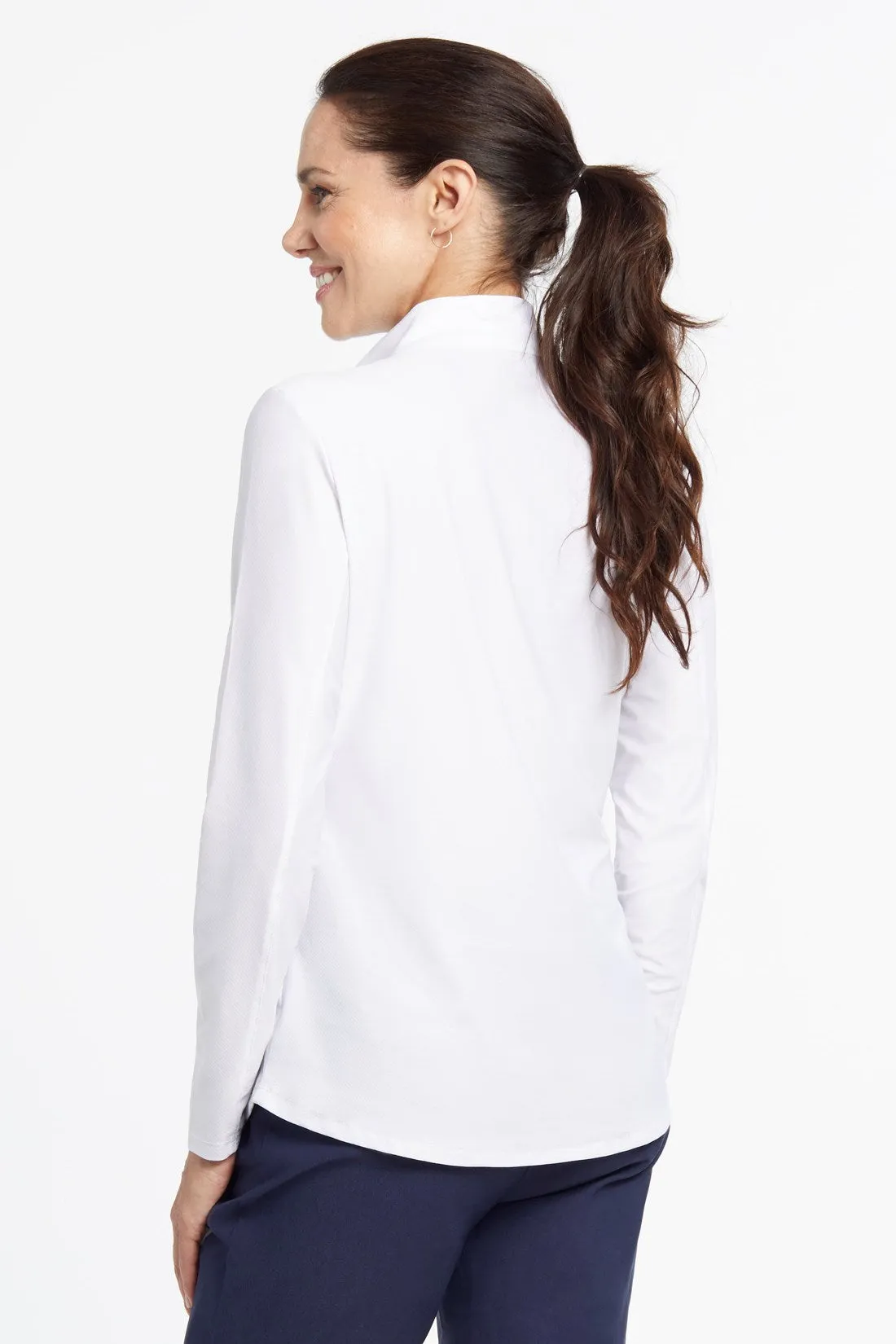 Upf 50+ Protection Performance Mock Neck Top-White sold by Tribal product image thumbnail 2