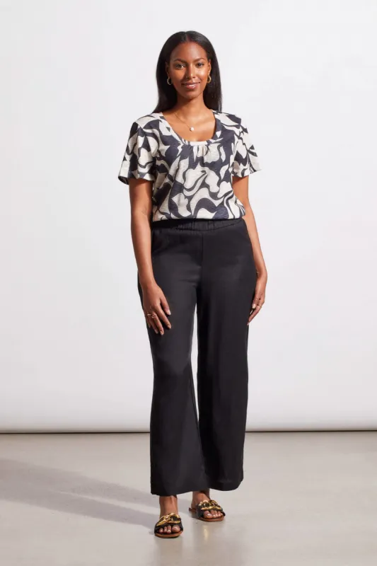 PULL-ON ANKLE PANT WITH HEM VENT-Black sold by Tribal