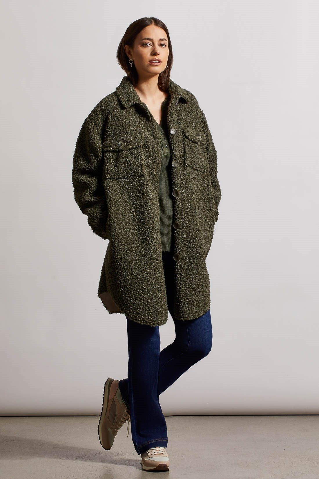 BONDED SHEARLING JACKET WITH POCKETS-Cedar sold by Tribal product image thumbnail 2