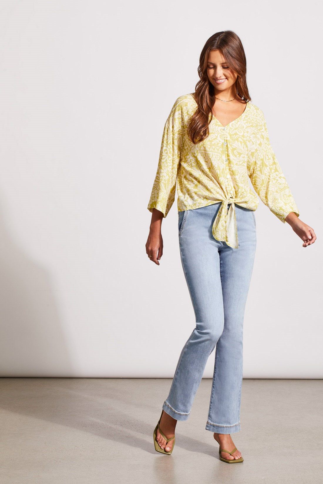 PRINTED CREPE KIMONO BLOUSE-Pear sold by Tribal product image thumbnail 3