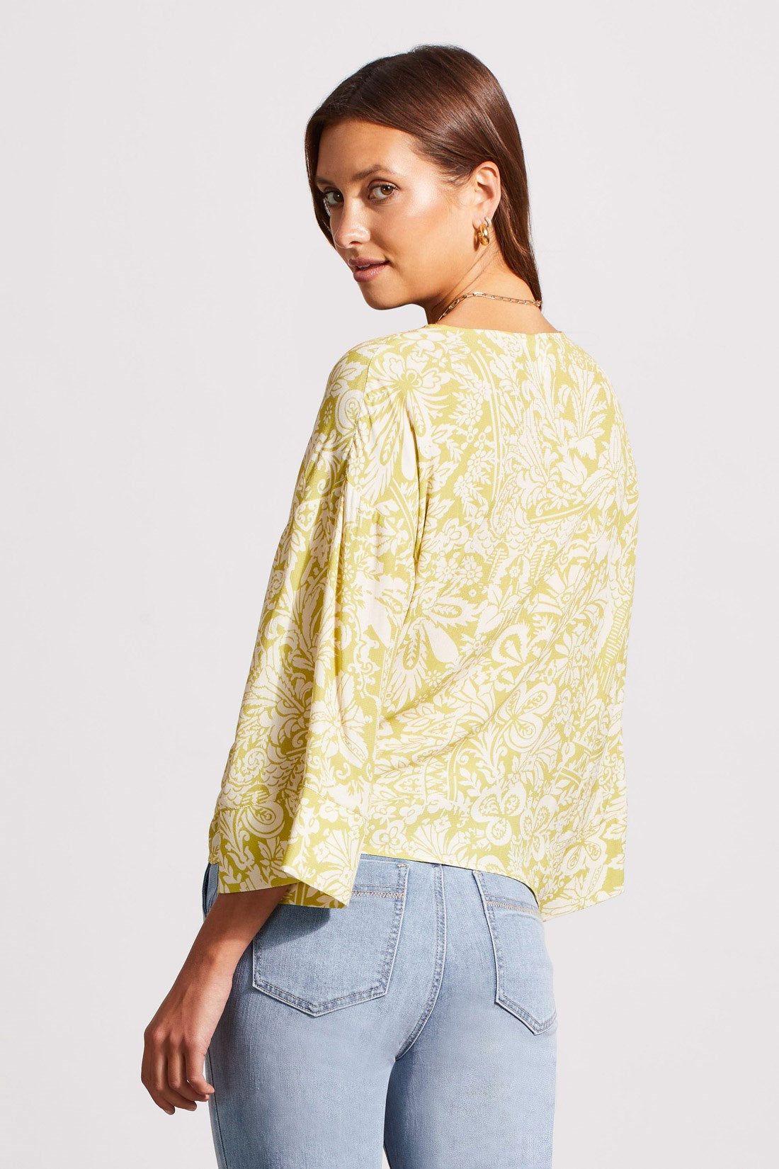 PRINTED CREPE KIMONO BLOUSE-Pear sold by Tribal product image thumbnail 4