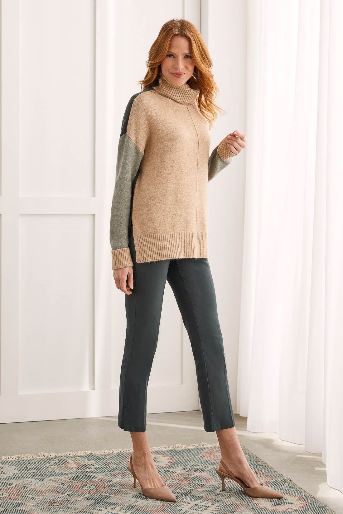 FLATTEN IT® PULL-ON 28 INCH SLIM LEG ANKLE PANTS-Hunter sold by Tribal product image thumbnail 3