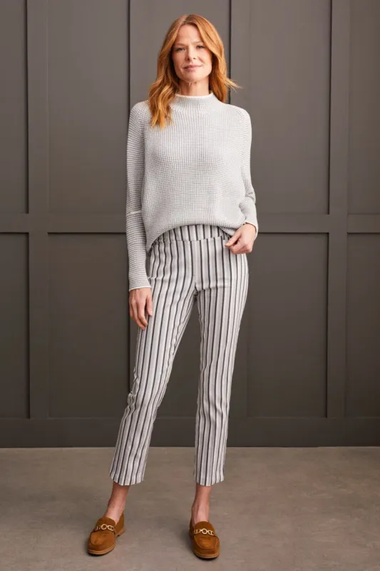 Funnel Neck Sweater With Contrast Tipping-Smokey Grey sold by Tribal