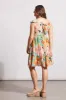 PRINTED SLEEVELESS DRESS WITH SELF-TIE BACK-Apricottan sold by Tribal