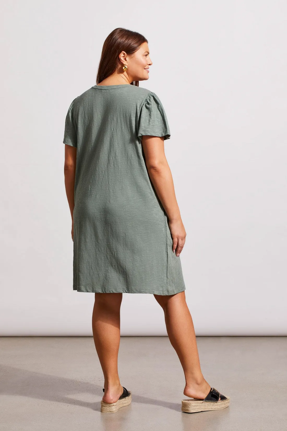 COTTON FLUTTER SLEEVE DRESS WITH POCKETS-Cypress sold by Tribal product image thumbnail 3