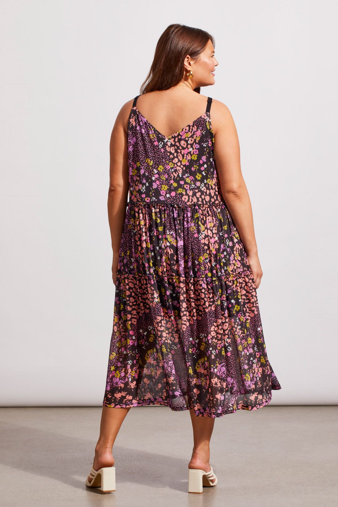 WEAR 2 WAYS MICRO-MESH SLEEVELESS DRESS-Coral blush sold by Tribal product image thumbnail 3